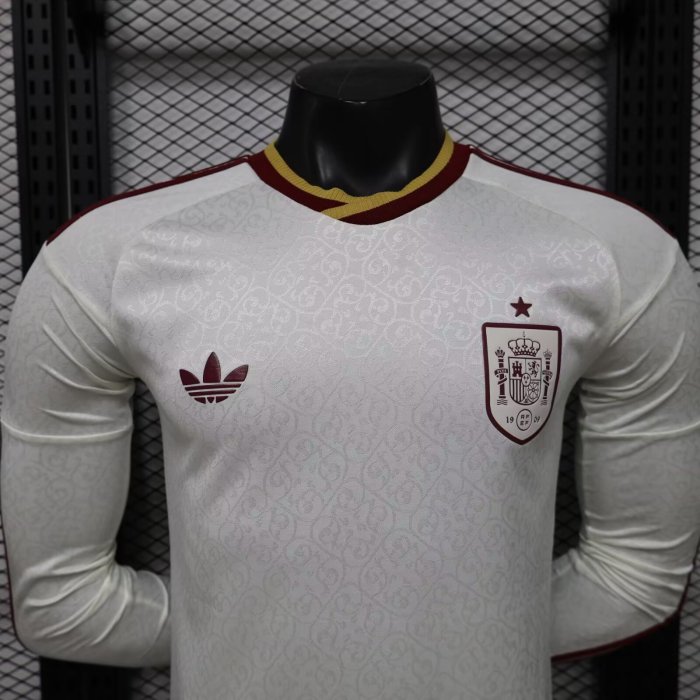 2026 World Cup Spain Away Long Sleeve Player Version Soccer Jersey*长袖球员