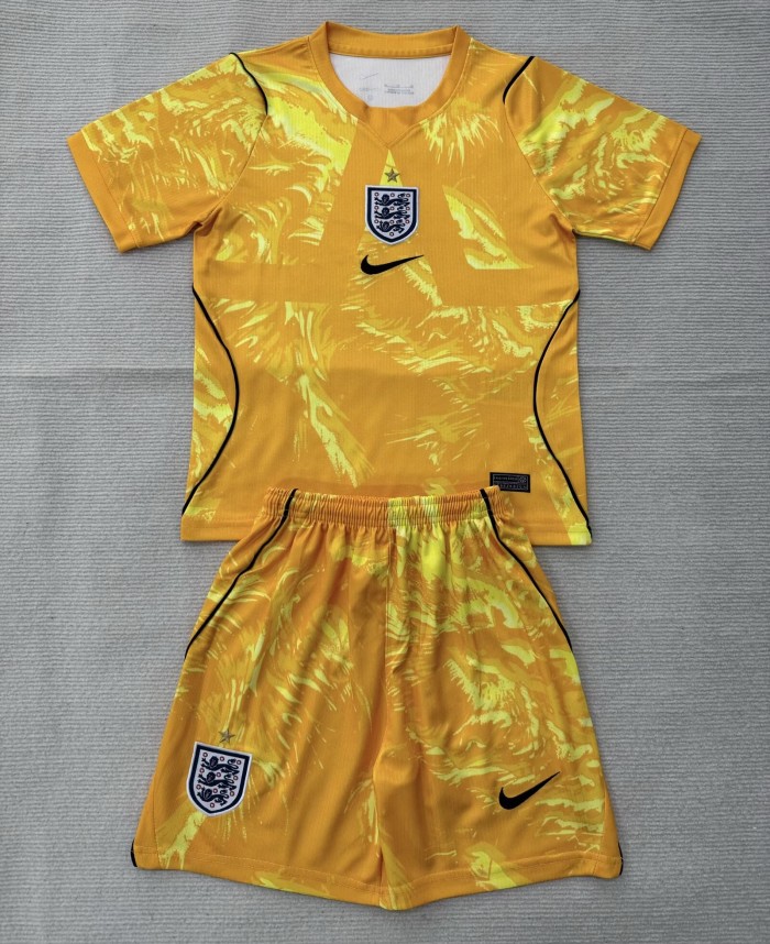 2026 England GoalKeeper Kids Soccer Jersey