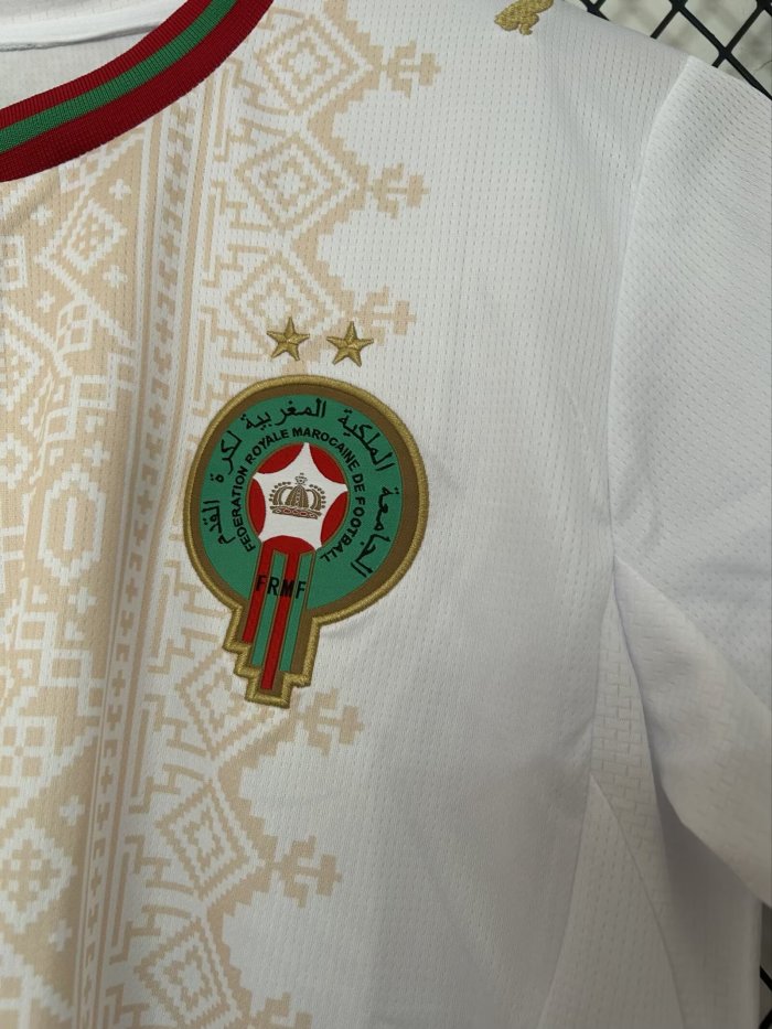 2026 World Cup Morocco Away Fans Soccer Jersey(With 2 Star)*两颗星