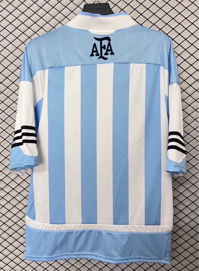 2004-2006 Argentina White Blue Hip-Hop Version Retro Soccer Jersey