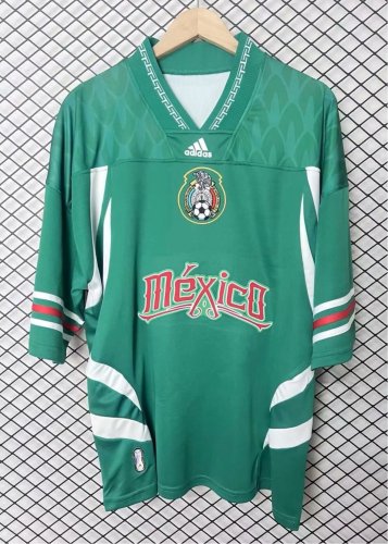 2002 Mexico Green Hip-Hop Version Retro Soccer Jersey