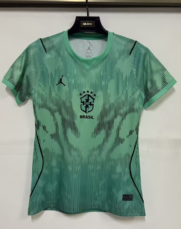 2026 Brazil Green GoalKeeper Women Fans Soccer Jersey (女)