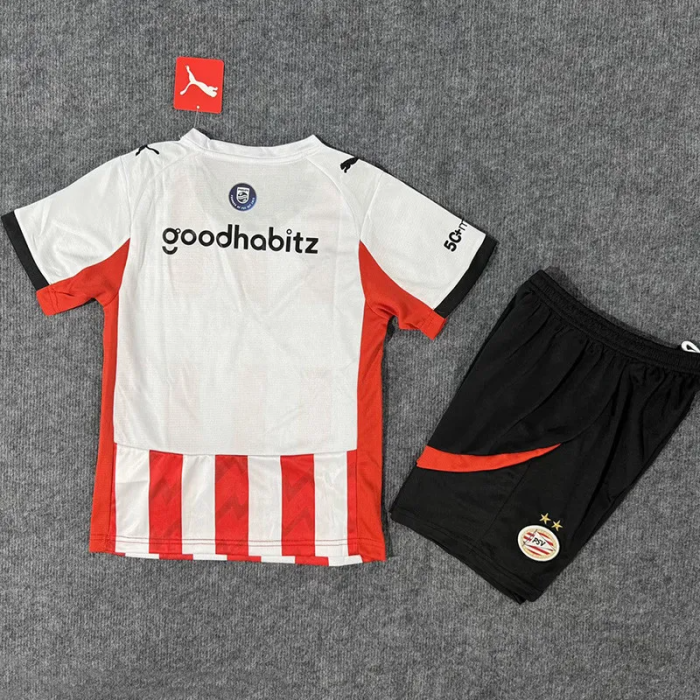 25-26 PSV Home Kids Soccer Jersey