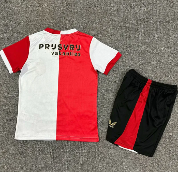 25-26 Feyenoord Home Kids Soccer Jersey