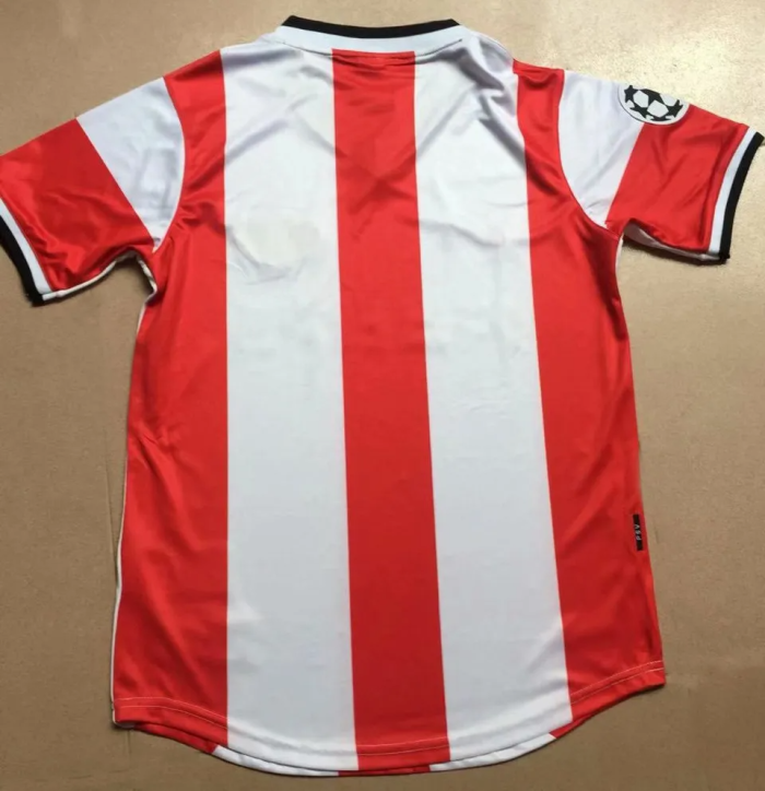 1998 PSV Home Red White Retro Soccer Jersey