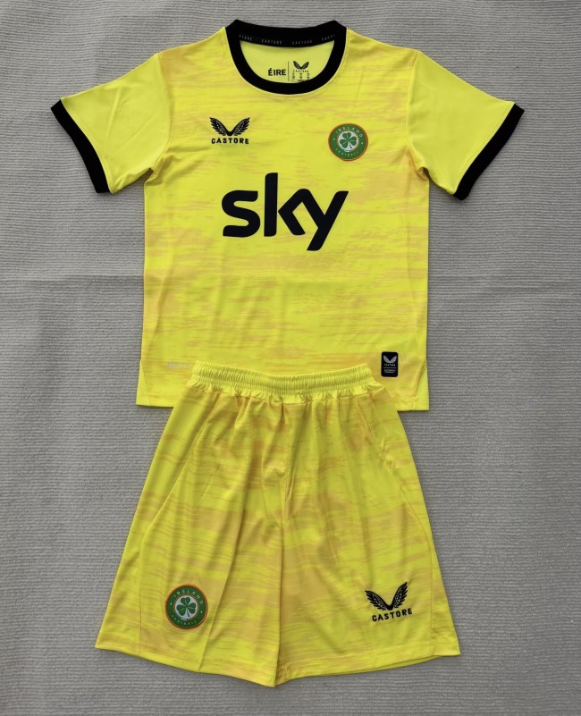 2026 Ireland Yellow GoalKeeper Kids Soccer Jersey
