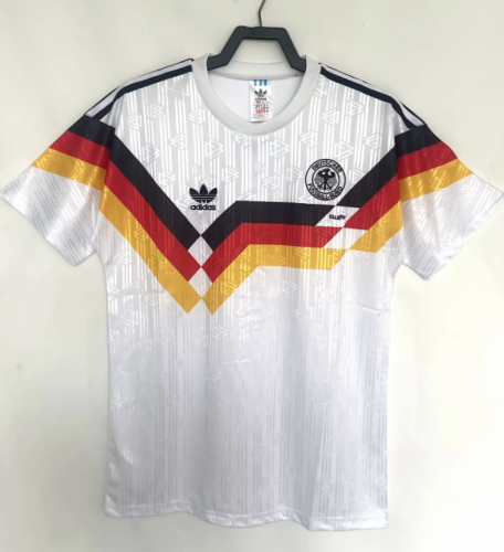 1990 Germany Home White Retro Soccer Jersey