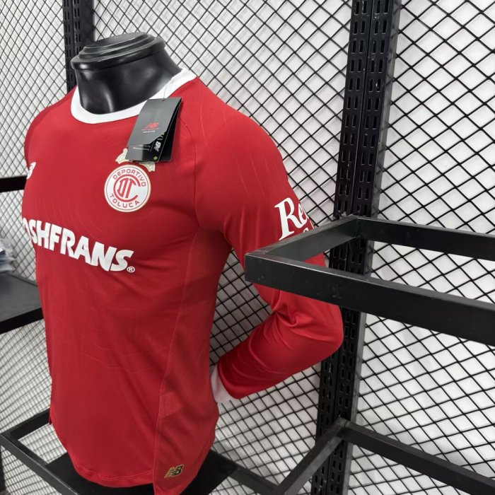 26-27 Toluca Red Special Edition Long Sleeve Player Version Soccer Jersey*长袖球员