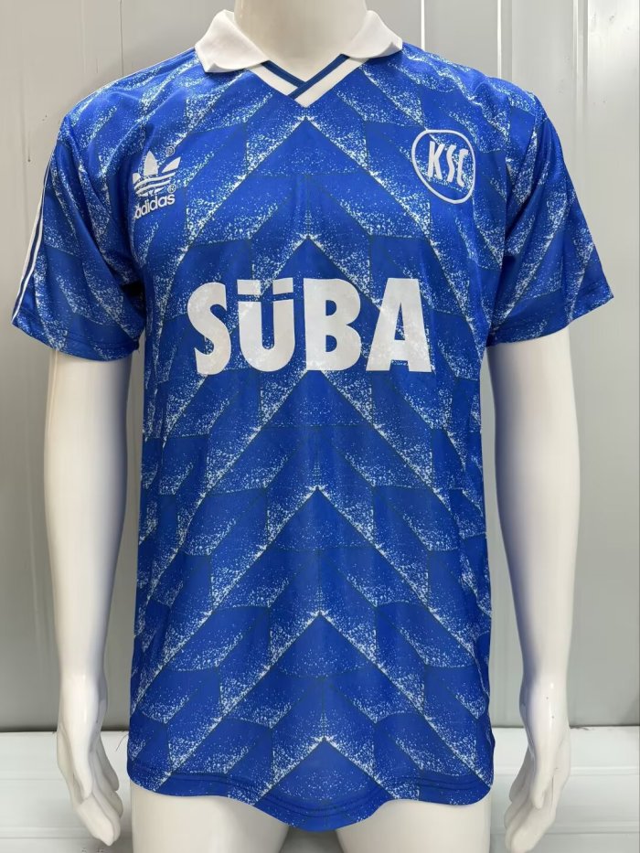 1989-1990 Karlsruher SC Away Retro Soccer Jersey