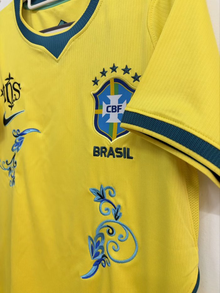 2026 Brazil Embroidered Version Fans Soccer Jersey