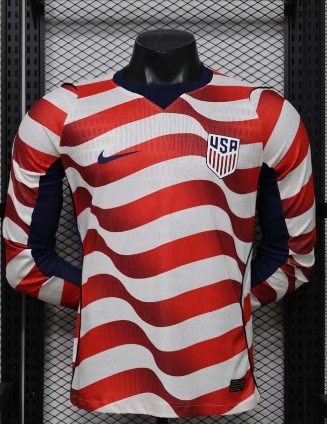 2026 World Cup USA Home Long Sleeve Player Version Soccer Jersey*长袖球员
