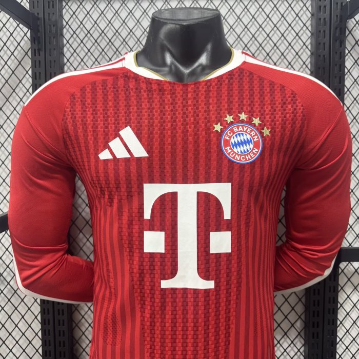 26-27 Bayern Home Long Sleeve Player Version Soccer Jersey (长袖球员)