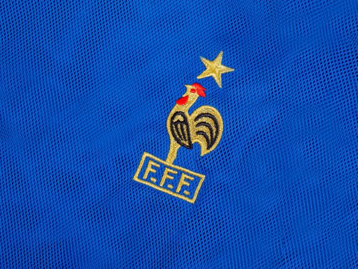 2002 France Home Retro Soccer Jersey