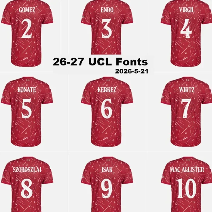 26-27 LIV Home Leaked Edition Long Sleeves Fans Soccer Jersey (长袖)