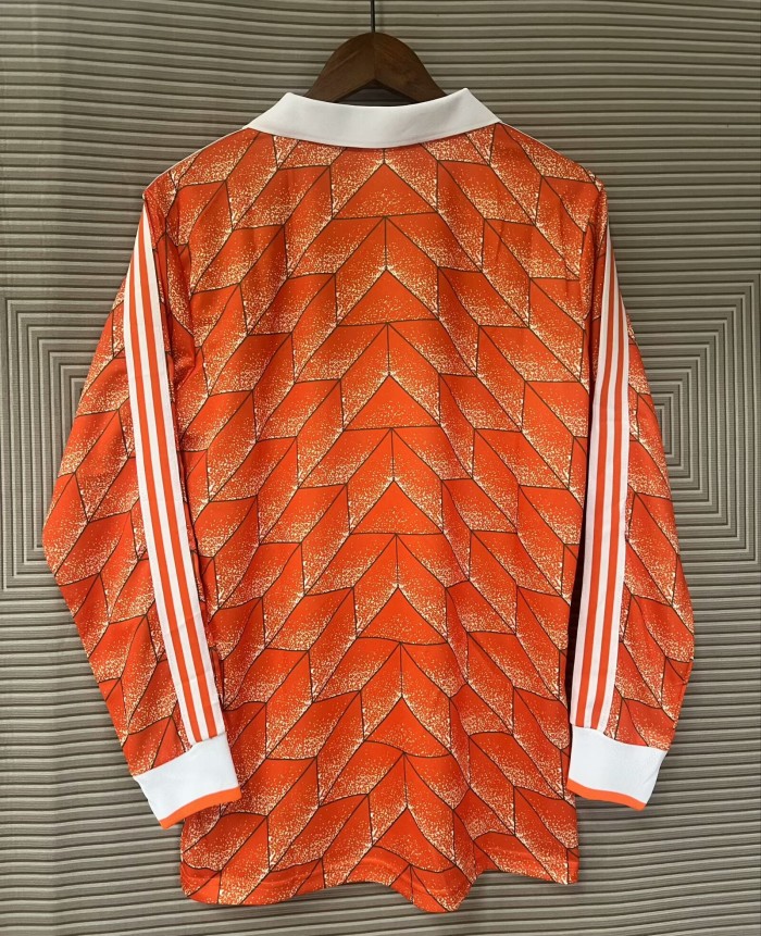 1988 NetherIands Home Long sleeves Retro Soccer Jersey