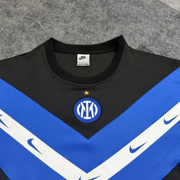 26-27 INT Blue Short sleeves Loose And Thickened Hoody
