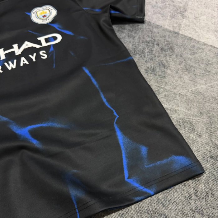 26-27 Man City Blue Short sleeves Loose And Thickened Hoody