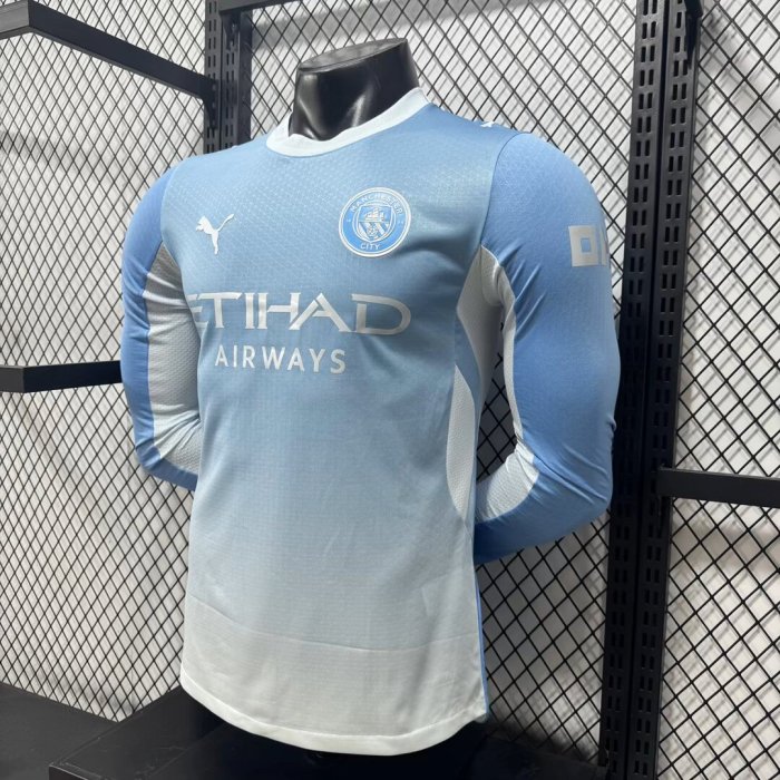 26-27 Man City Home Long Sleeve Player Version Soccer Jersey (长袖球员)
