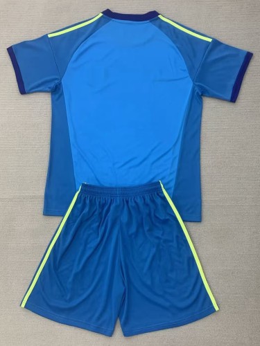 2026 Spain Blue GoalKeeper Kids Soccer Jersey