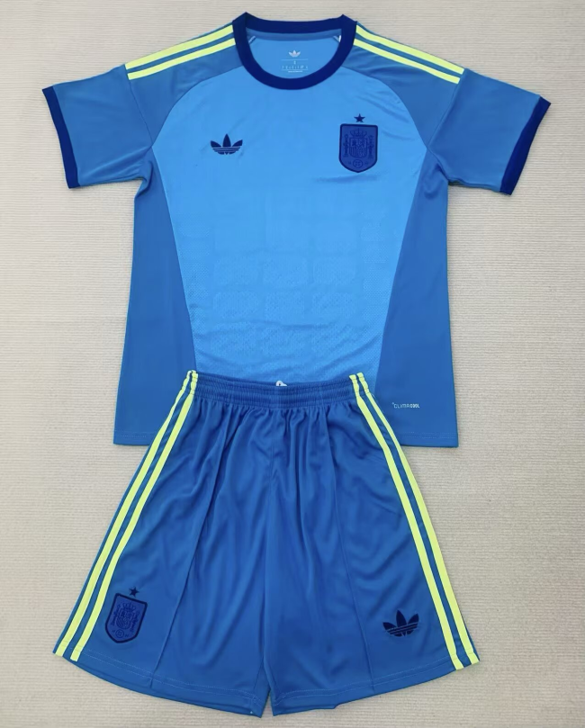 2026 Spain Blue GoalKeeper Adult Suit