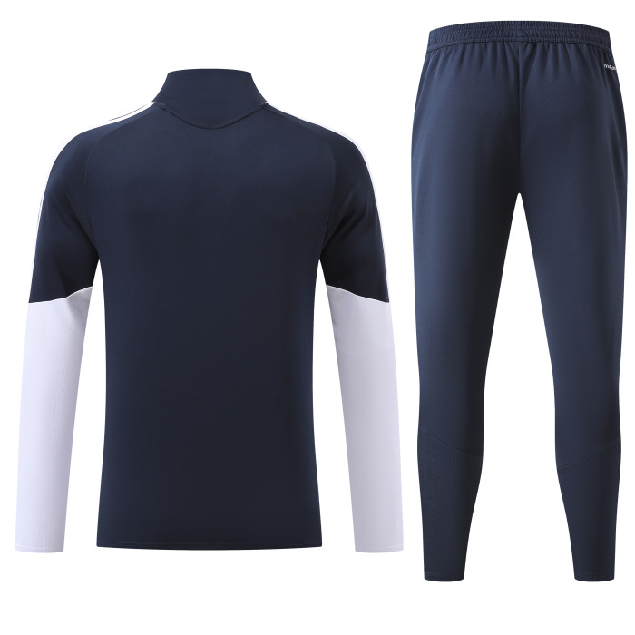 26-27 AD White Kids Half Pull Tracksuit