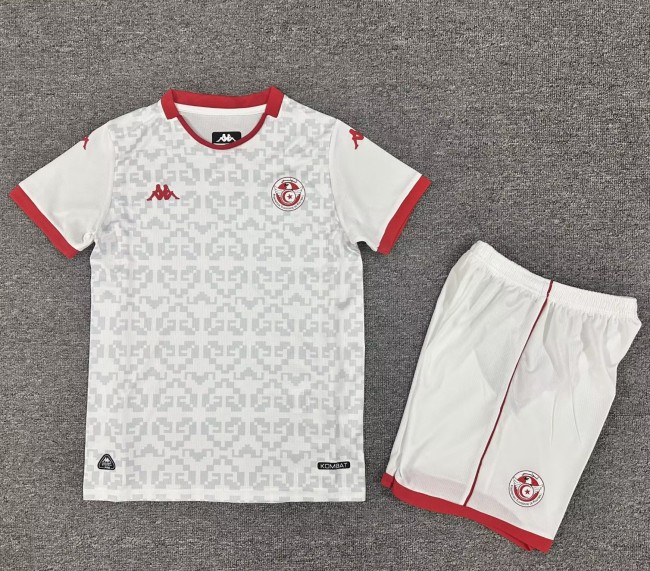 26-27 Tunisia Away Kids Soccer Jersey