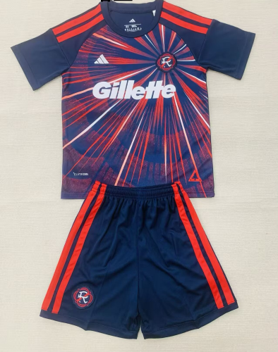 26-27 New England Revolution Home Kids Soccer Jersey