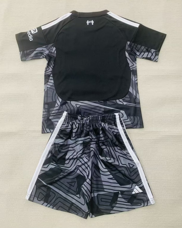 26-27 LIV Black Goalkeeper Kids Soccer Jersey
