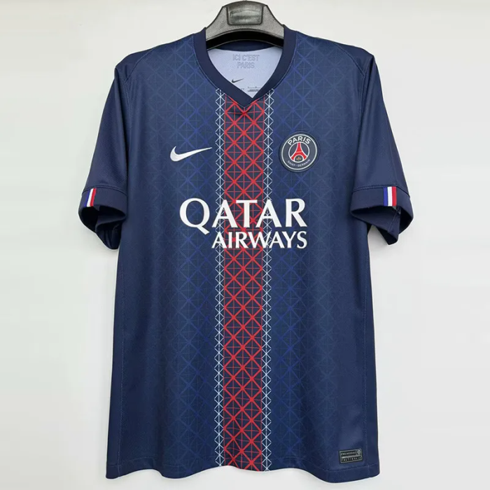 25-26 PSG Home Print 2 Star Champions of Europe 26 Fans Soccer Jersey 1:1 Thai Quality