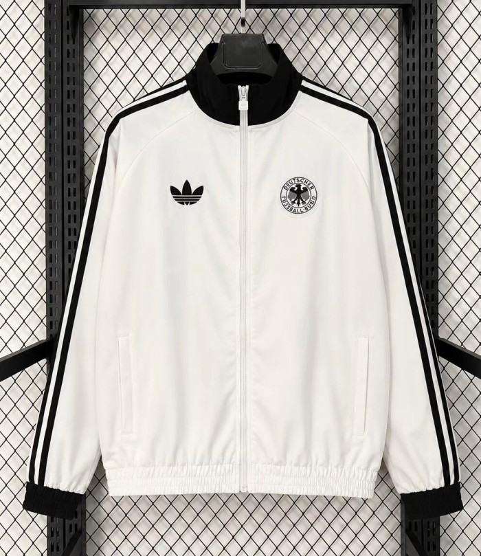 2026 Germany White Retro Windbreaker