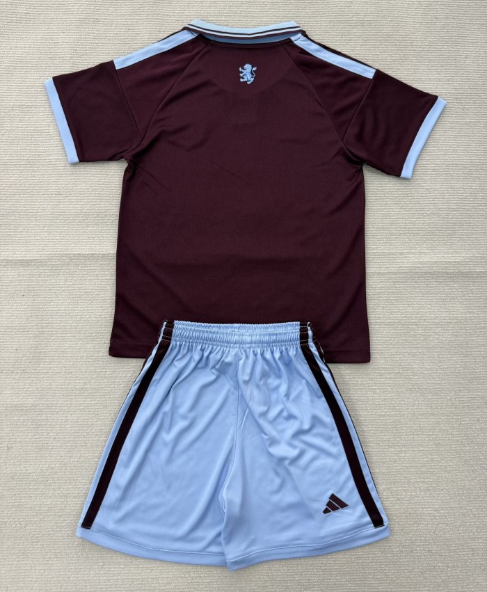 26-27 Aston Villa Home Kids Soccer Jersey