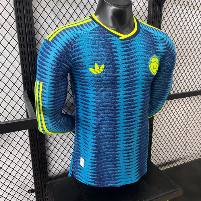2026 Colombia Away Long Sleeve Player Version Soccer Jersey*长袖球员