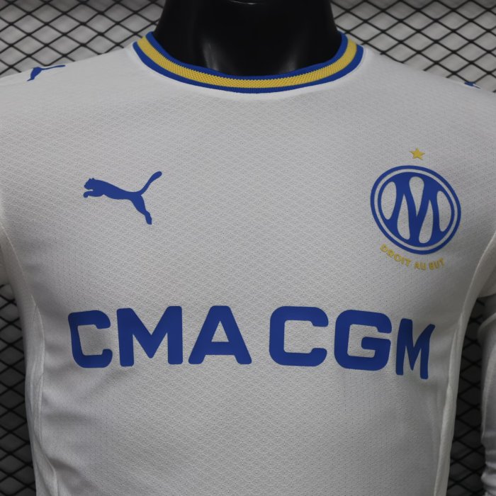 26-27 Marseille Home Long Sleeve Player Version Soccer Jersey*长袖球员