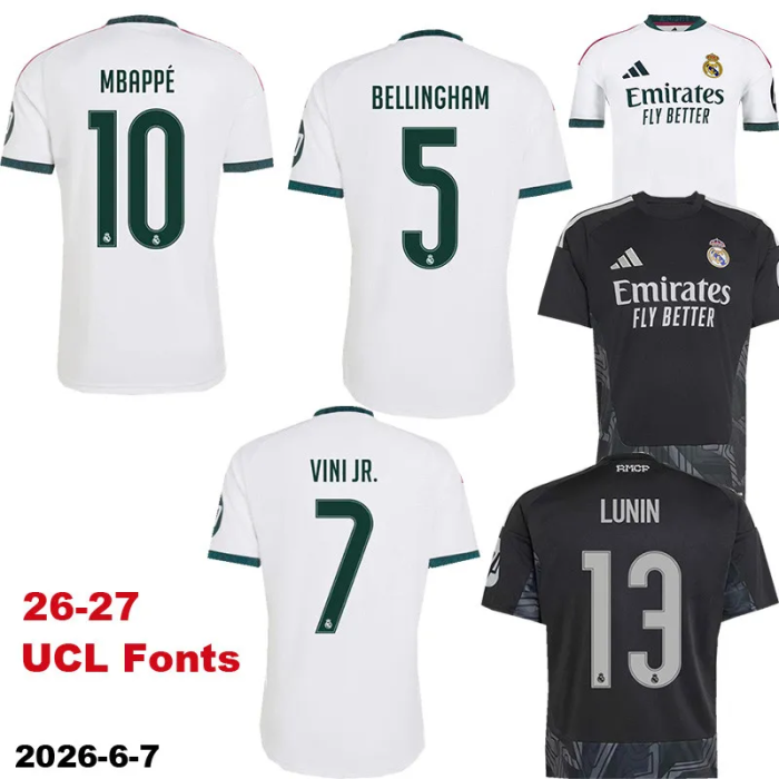26-27 RMA Home Player Version Kids Soccer Jersey (球员童装)