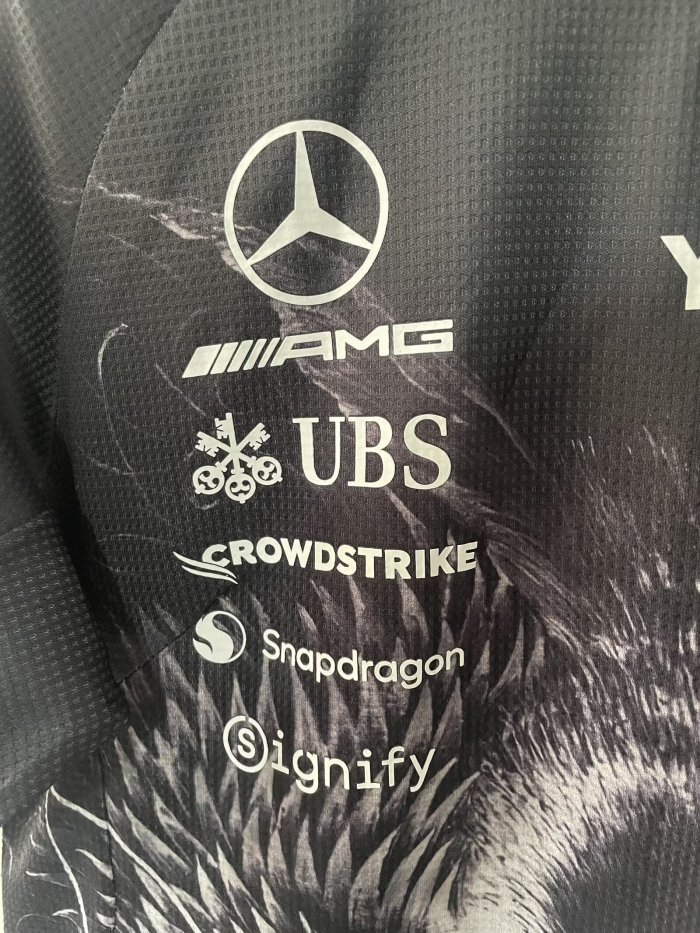 2026 F1 Benz New Pattern Short Sleeve Racing Suit