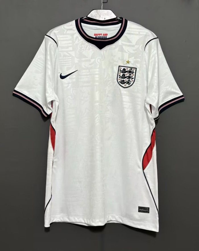 2026 England Embroidered Version Fans Soccer Jersey