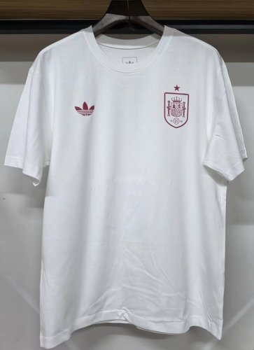 26-27 Spain White High Quality Casual T-Shirt