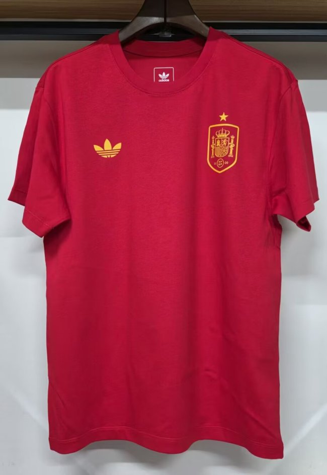 26-27 Spain Red High Quality Casual T-Shirt