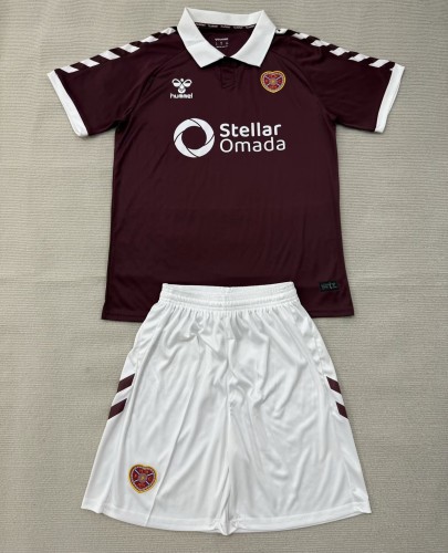 26-27 Heart of Midlothian Home Kids Soccer Jersey