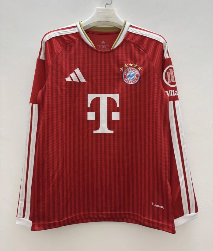 26-27 Bayern Home Long Sleeve Fans Soccer Jersey (长袖)