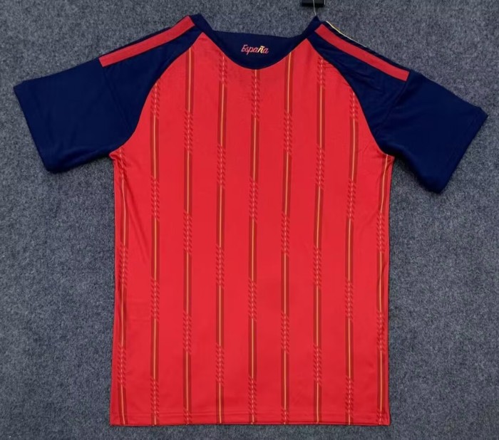 2026 World Cup Spain Home Print CAMPEONES #26 Fans Soccer Jersey (With 2 Star)*两颗星