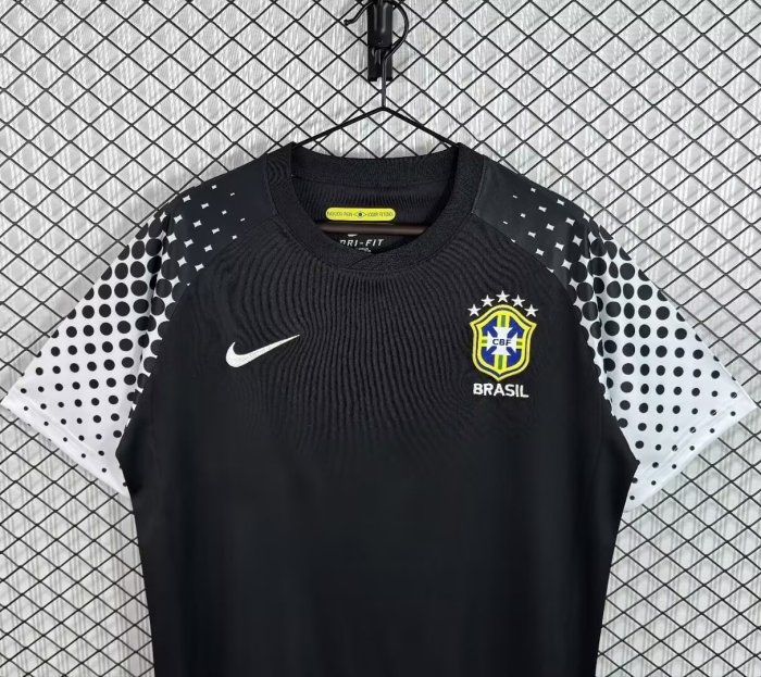 2010 Brazil GoalKeeper Retro Soccer Jersey