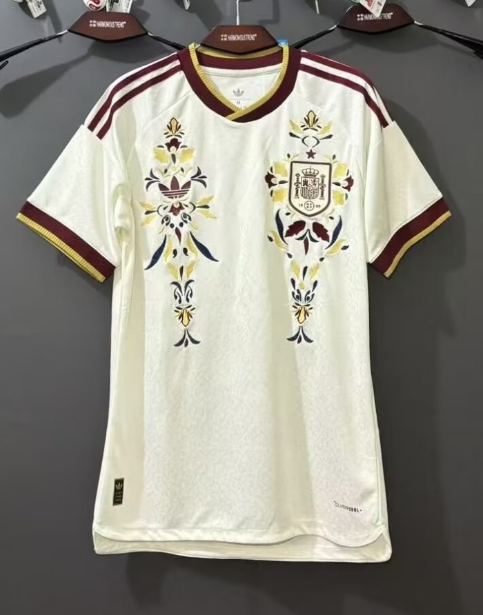 2026 Spain Embroidered Version Player Version Soccer Jersey