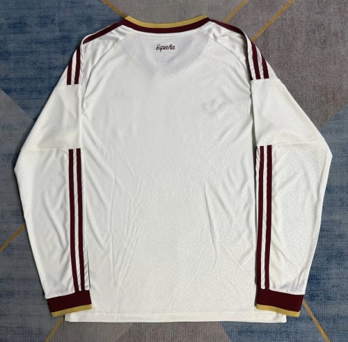 2026 World Cup Spain Away Long Sleeve Fans Soccer Jersey (With 2 Star)*两颗星