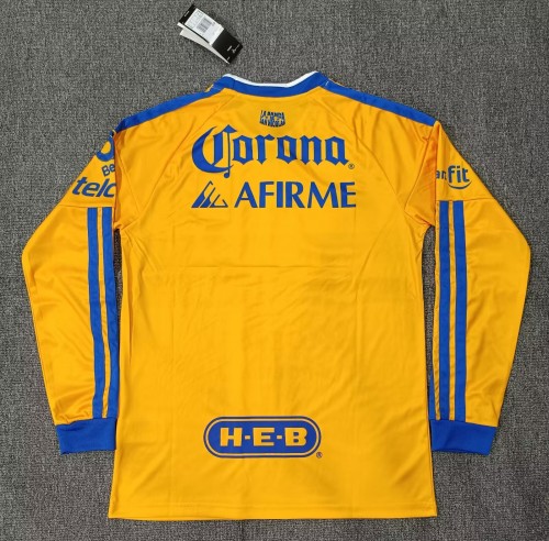 26-27 Tigres UANL Home Long Sleeve Fans Soccer Jersey (长袖)