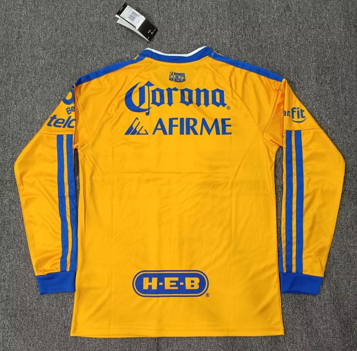 26-27 Tigres UANL Home Long Sleeve Fans Soccer Jersey (长袖)