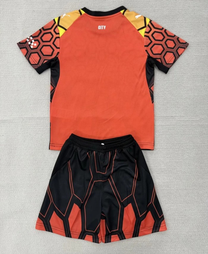 26-27 Man City Orange Goalkeeper Adult Suit
