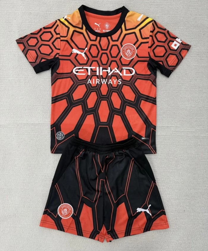 26-27 Man City Orange Goalkeeper Adult Suit