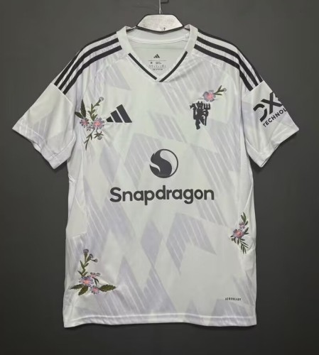 25-26 Man Utd Away Embroidered Version Fans Soccer Jersey