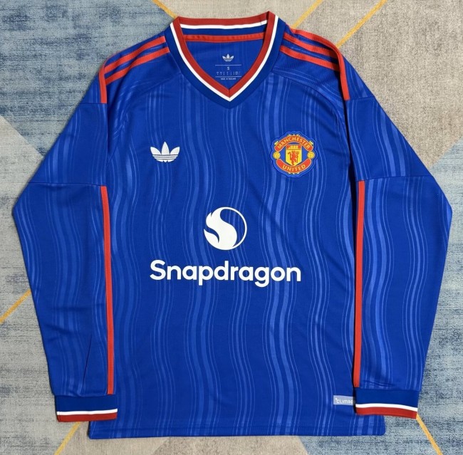 26-27 Man Utd Away Long Sleeve Fans Soccer Jersey (长袖)